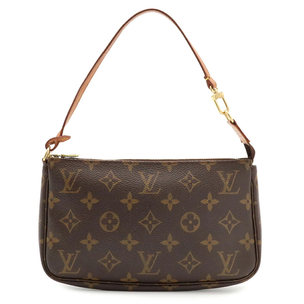 LOUIS VUITTON Authentic Brown Monogram Pochette Pouch